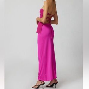 🟤NWT URBAN OUTFITTERS Dominque Maxi Tube Skirt in Pink MED